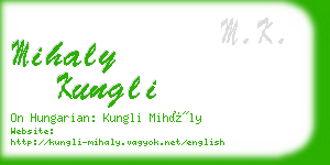 mihaly kungli business card